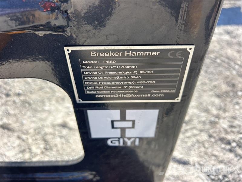 GIYI GY-P680 Skid Steer Breaker (Unused) Hammers / Breakers