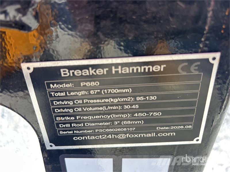GIYI GY-P680 Skid Steer Breaker (Unused) Hammers / Breakers