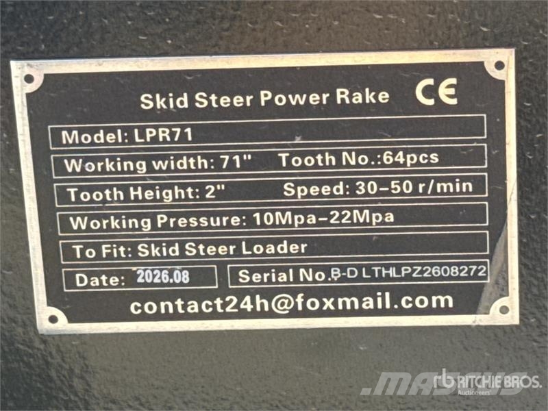 GIYI GY-PR71 71 in Skid Steer Power Rake (Unused) Kreiselheuer/-wender