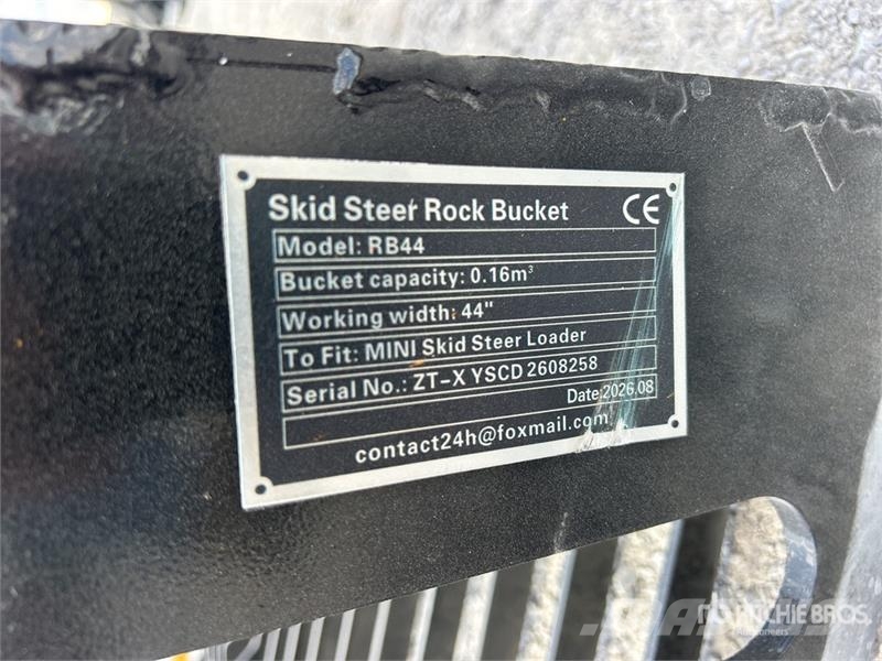 GIYI GY-RB44 44 in Mini Rock Skid Steer Bucket (Un Žlice