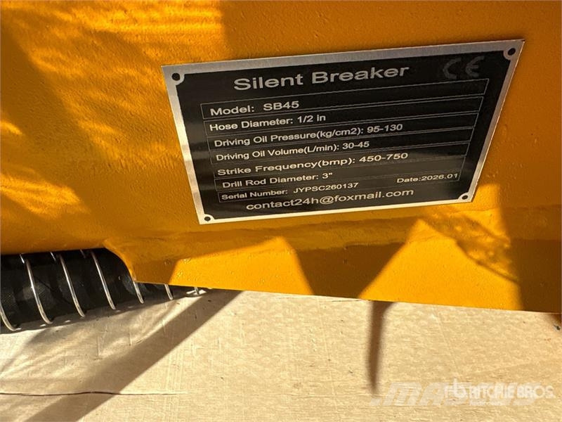 GIYI GY-SB45 Silent Hydraulic Breaker (Unused) Fejtőgépek