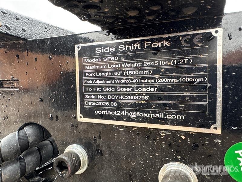  GIYI GY-SF60 60 in Side Shift Skid Steer Forks (Un Građevinarske viljuške