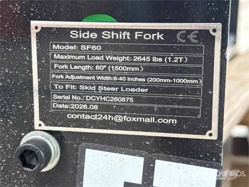 GIYI GY-SF60 60 in Skid Steer Forks (Unused) Fourche
