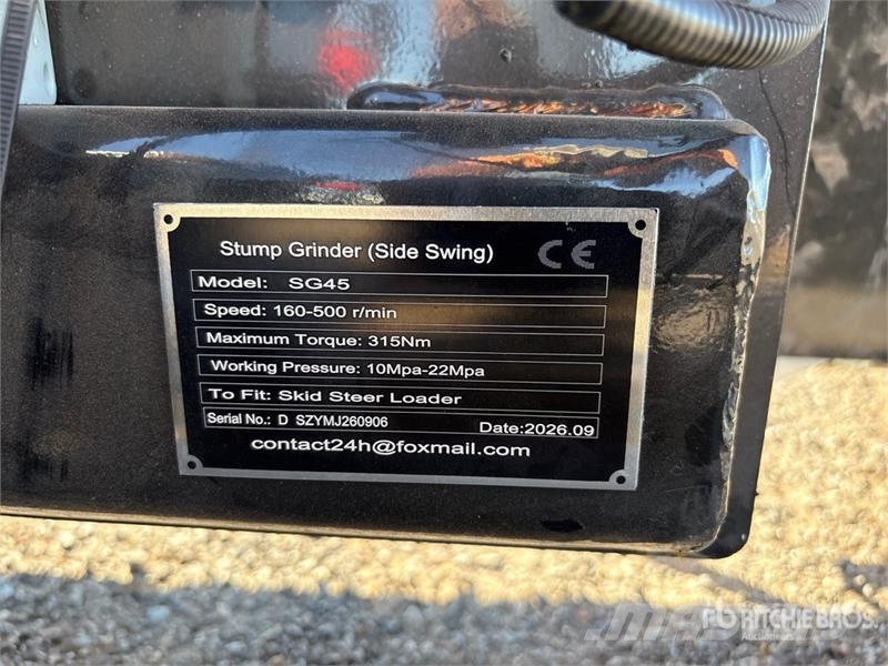 GIYI GY-SG45 4 in Skid Steer Stump Grinder (Unused Randaalid/mullafreesid