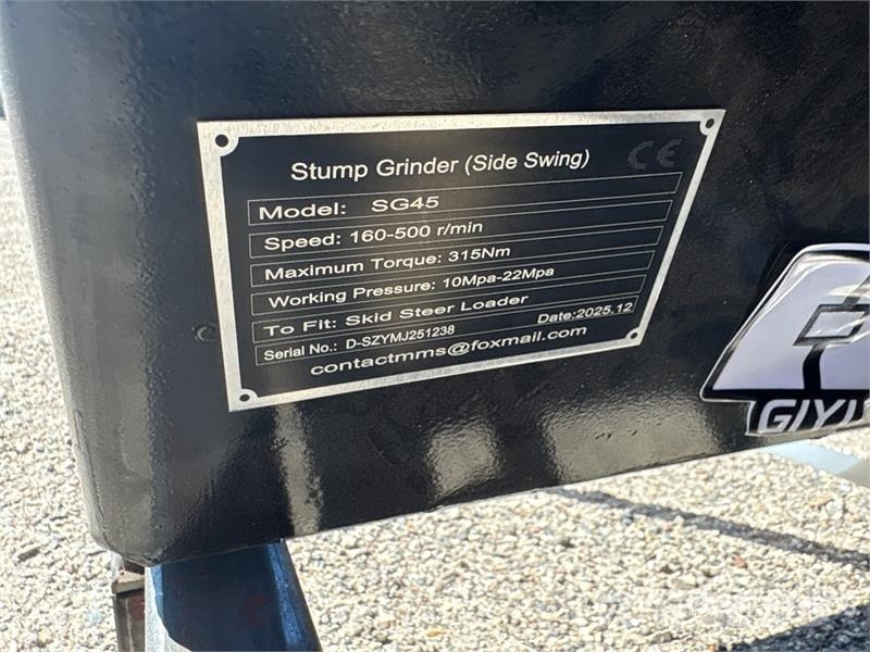  GIYI GY-SG45 Skid Steer Stump Grinder (Unused) Rotorkopeggen / rototillers