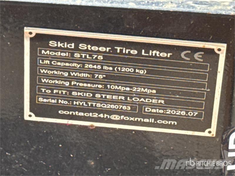 GIYI GY-STL75 75 in Skid Steer Tire Lifter (Unused Drugi deli
