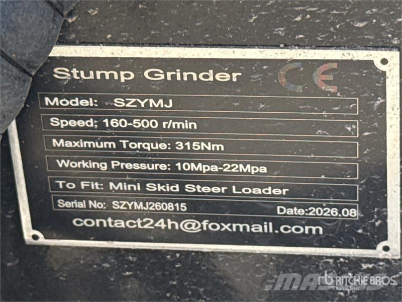 GIYI GY-SZYMJ 25 in Mini Skid Steer Stump Grinder Power harrows and rototillers