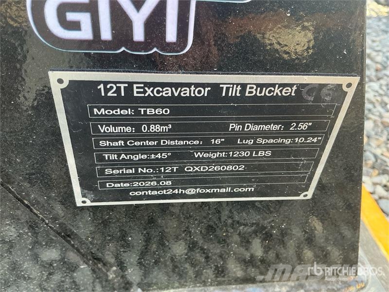 GIYI GY-TB60 Tilting Excavator Bucket (Unused) Skovle
