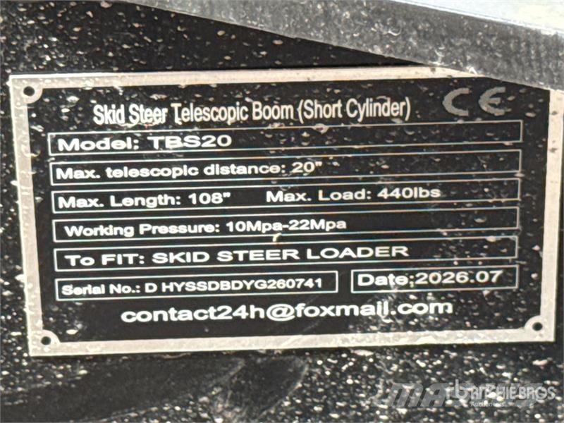  GIYI GY-TBS20 20 in Skid Steer Telescopic Boom (Sh مكونات أخرى