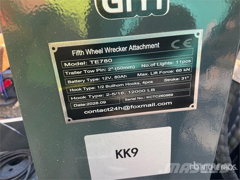 GIYI GY-TE780 Fifth Wheel Wrecker Attachment (Unus Muut