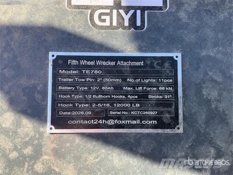 GIYI GY-TE780 Fifth Wheel Wrecker Attachment (Unus Muut