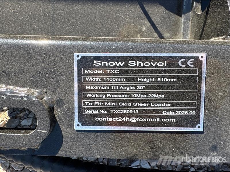 GIYI GY-TXC 43 in Mini Skid Steer Snow Blade (Unus Εκχιονιστήρες και χιονοδιώχτες