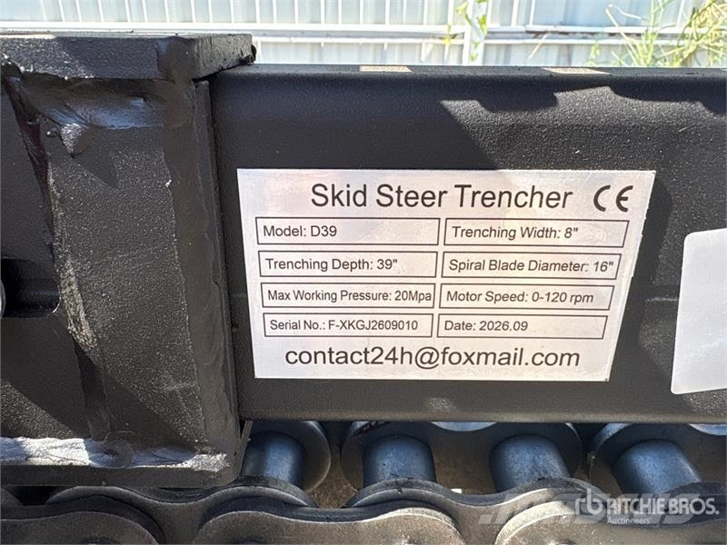 GIYI GY-X39 39 in Mini Skid Steer Trencher (Unused Koparki łańcuchowe