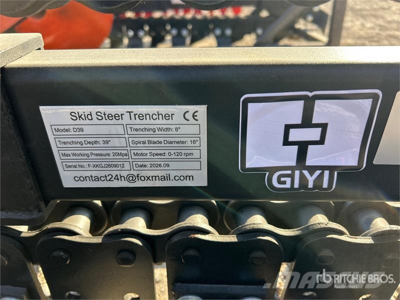 GIYI GY-X39 39 in Mini Skid Steer Trencher (Unused Koparki łańcuchowe