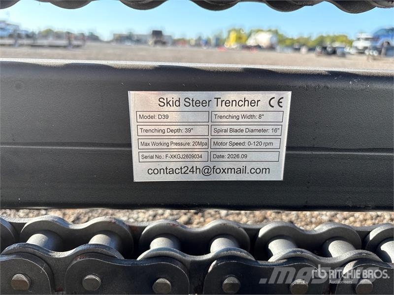 GIYI GY-X39 39 in Mini Skid Steer Trencher (Unused Excavadoras de zanjas