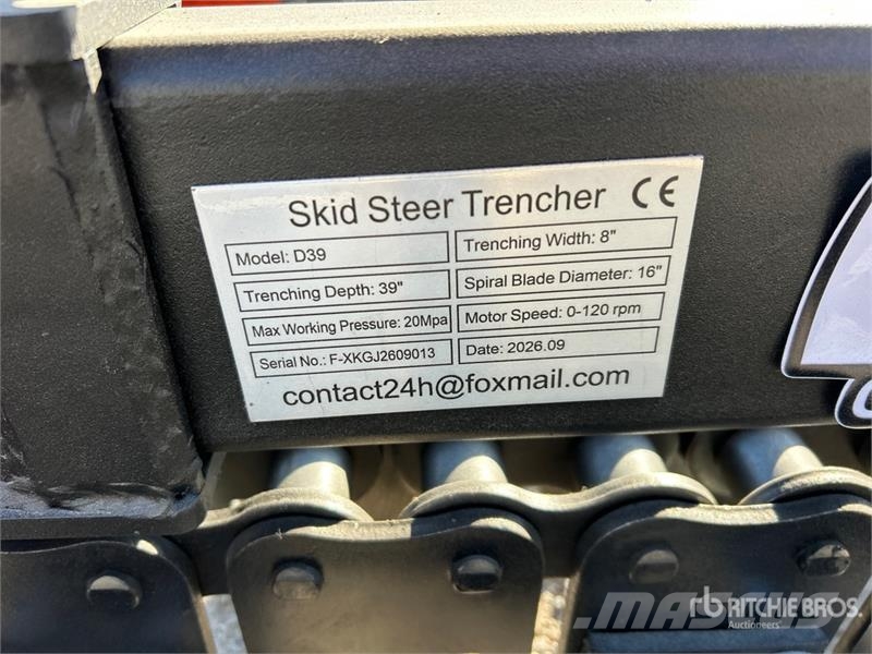  GIYI GY-X39 39 in Mini Skid Steer Trencher (Unused Koparki łańcuchowe
