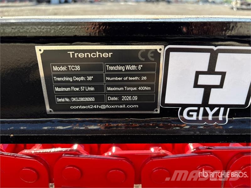  GIYI GY-Y D380 38 in Skid Steer Trencher (Unused) Rovokopači freze za kanale Trenčeri