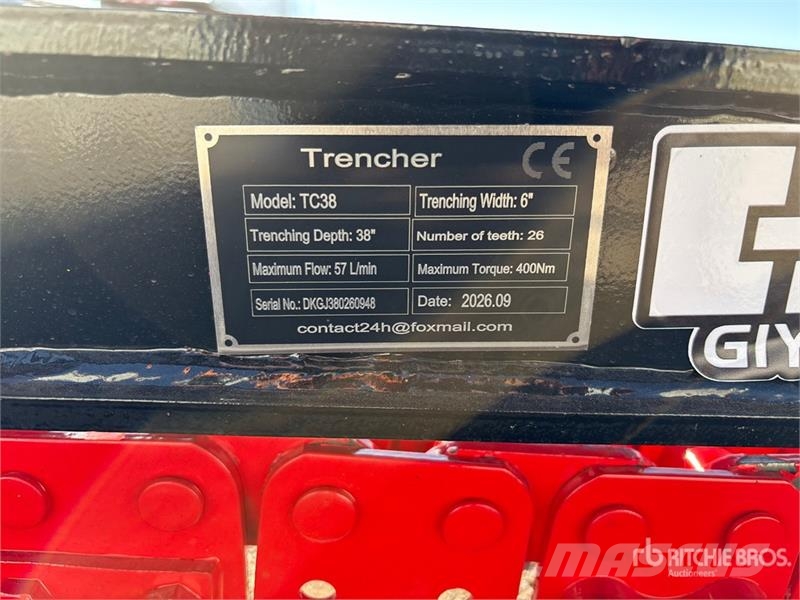 GIYI GY-Y D380 38 in Skid Steer Trencher (Unused) Rovokopači freze za kanale Trenčeri