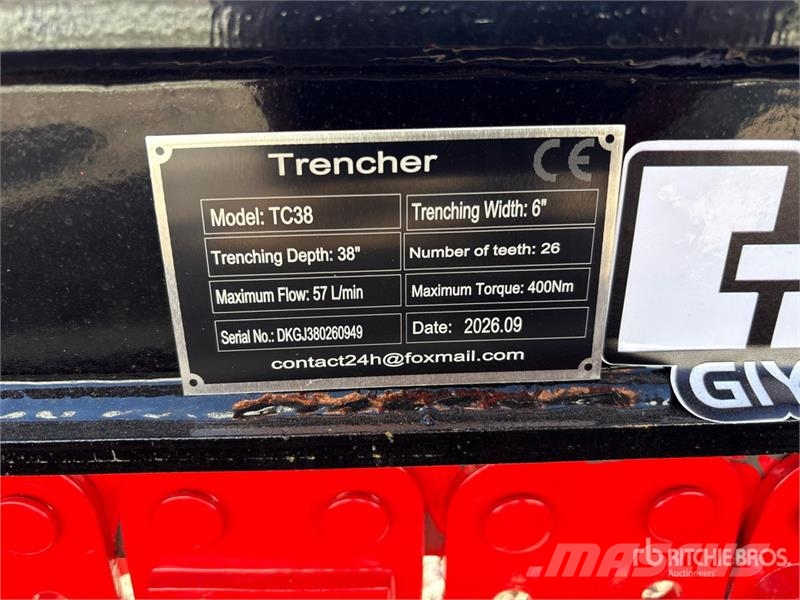  GIYI GY-Y D380 38 in Skid Steer Trencher (Unused) Rovokopači freze za kanale Trenčeri