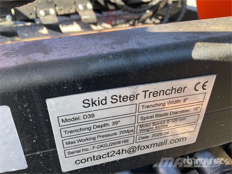  GIYI GY-Y D380 Skid Steer Trencher (Unused) Koparki łańcuchowe