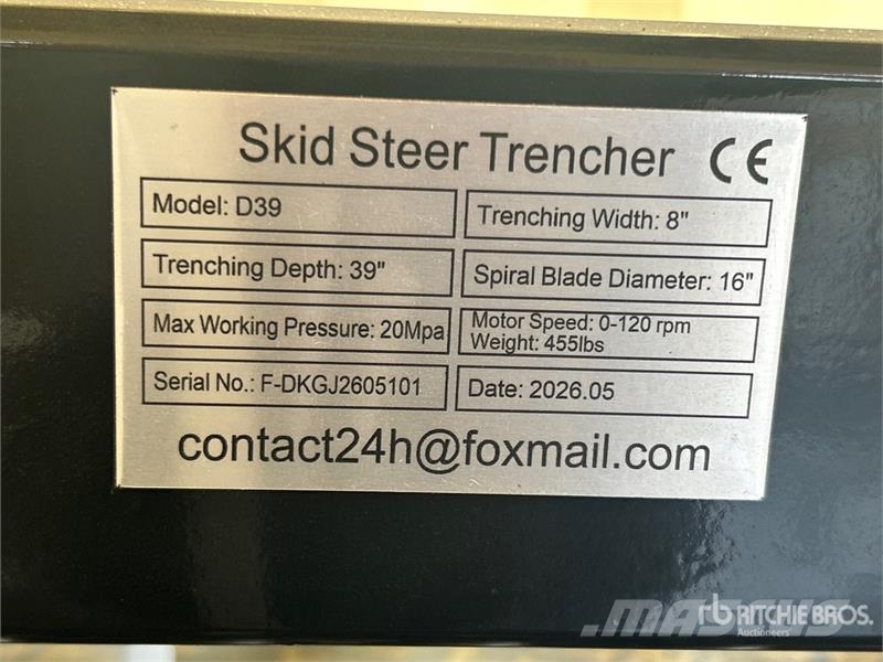  GIYI GY-Y D380 Skid Steer Trencher (Unused) Grabenfräse