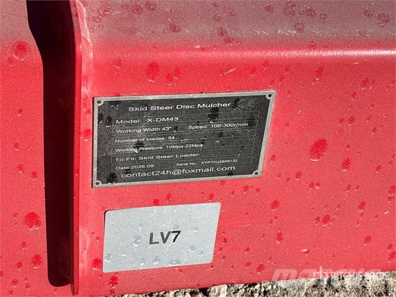 GIYI GYx-DM43 43 in Disc Skid Steer Mulcher (Unuse Miško mulčeriai