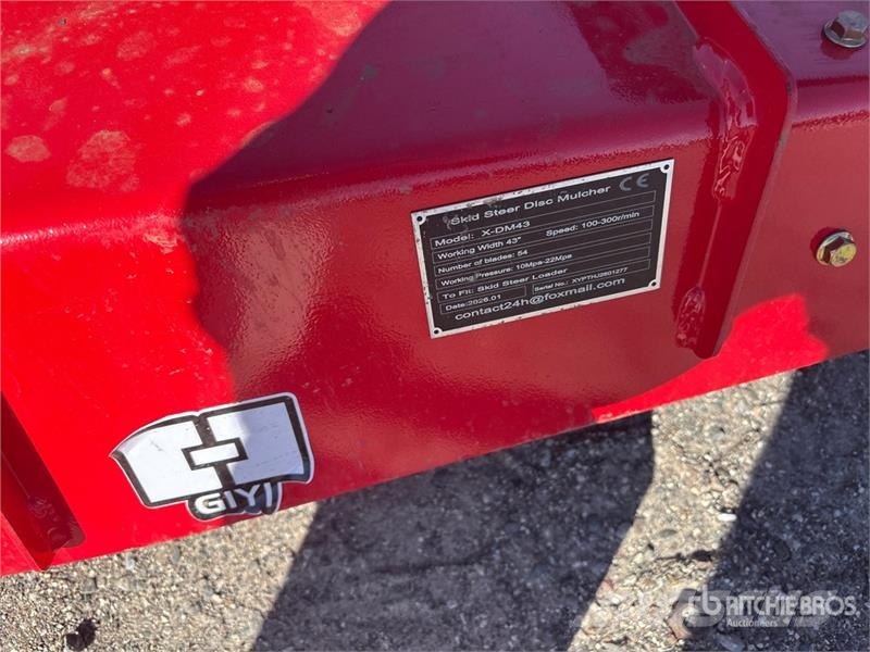 GIYI GYx-DM43 43 in Disc Skid Steer Mulcher (Unuse Miško mulčeriai