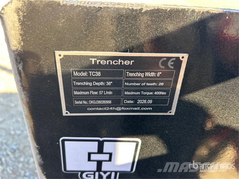 GIYI TC38 Skid Steer Trencher (Unused) Koparki łańcuchowe