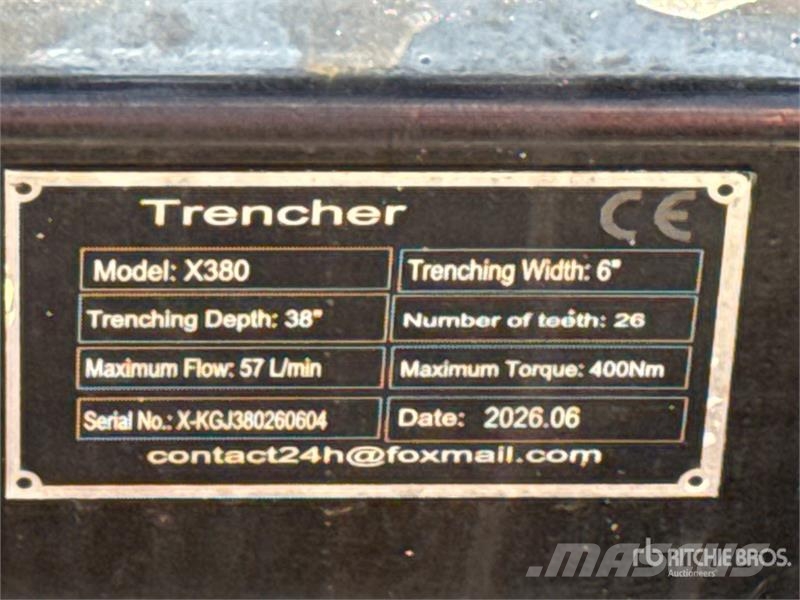  GIYI X380 38 in Mini Skid Steer Trencher (Unused) Freze za kopanje jarkov Trenčerji
