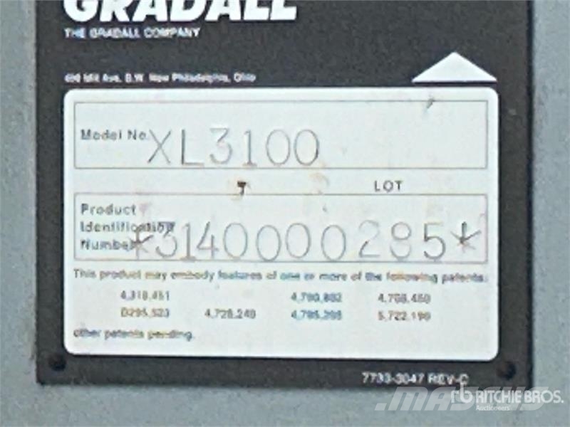 Gradall XL3100 Highway Wheeled Excavator Bagri na kolesih