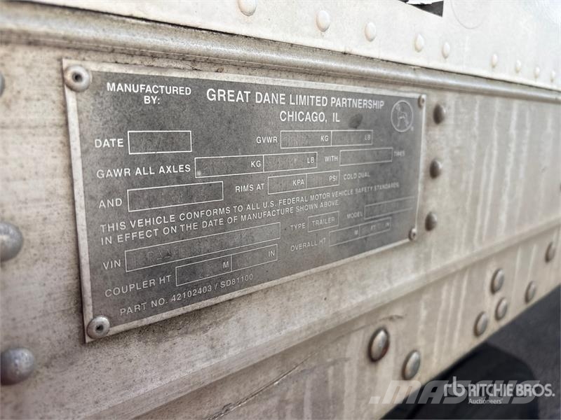 Great Dane 48 ft T/A Refrigerated Trailer Напівпричепи-рефрижератори