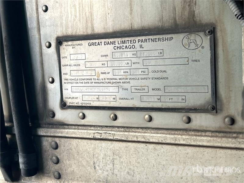 Great Dane 53 ft x 102 in T/A Refrigerated Trailer Semi-remorci cu temperatura controlata