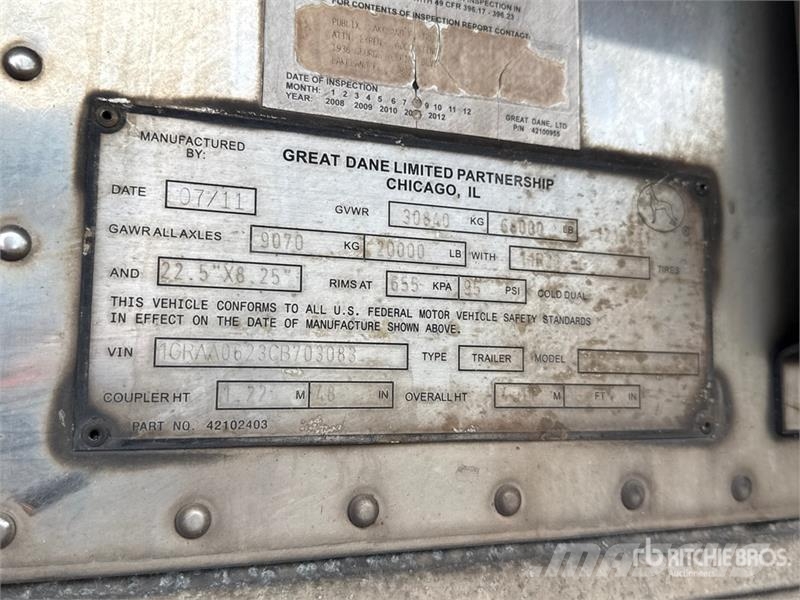 Great Dane 53 ft x 102 in T/A Refrigerated Trailer Semi-remorci cu temperatura controlata