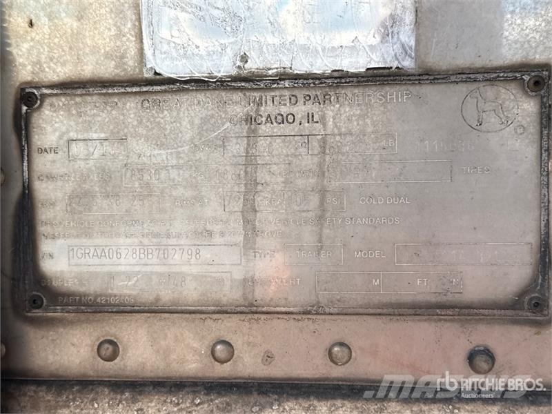 Great Dane 53 ft x 102 in T/A Refrigerated Trailer Semi remorque frigorifique