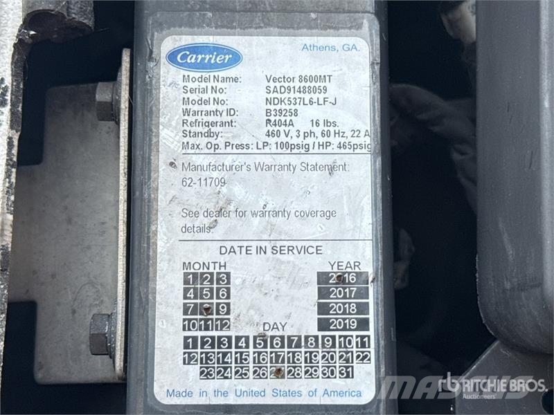Great Dane ECM111312053 53 ft x 102 in T/A Multi -Temp Refrig Semi-reboques com temperatura controlada