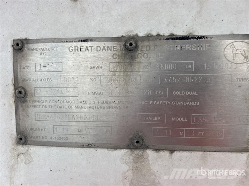 Great Dane ESS-1114-11053 53 ft x 102 in T/A Refrigerated Tra Semi-reboques com temperatura controlada