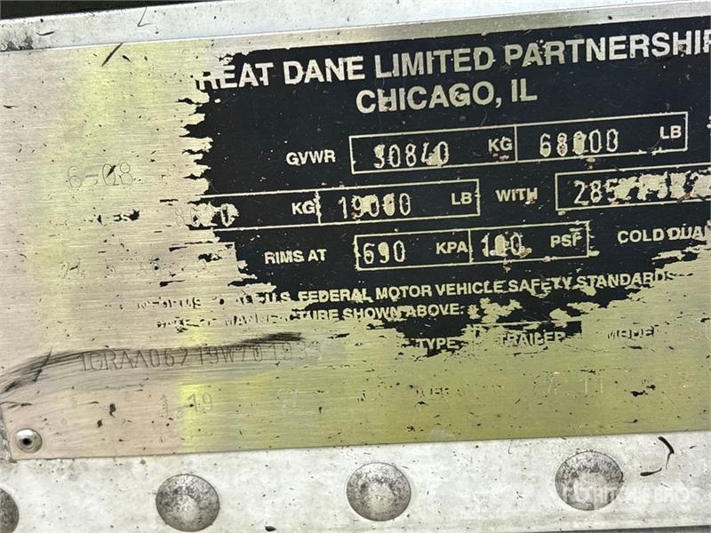 Great Dane SUP 1114-11053 53 ft x 102 in T/A Multi -Temp Refr Piekabes ar temperatūras kontroli
