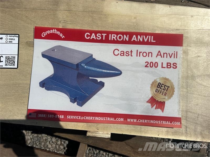  Greatbear 200 lb Cast Iron Anvil (Unused) Otros componentes