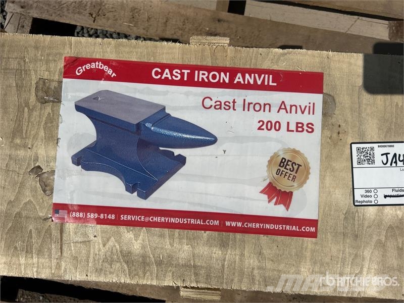  Greatbear 200 lb Cast Iron Anvil (Unused) Otros componentes