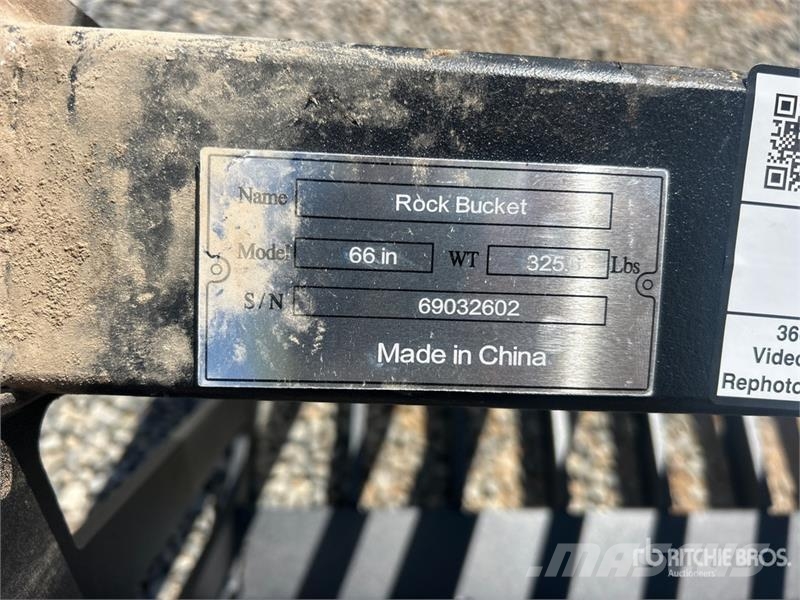 Greatbear 66 in Rock Skid Steer Bucket (Unused) Baldes