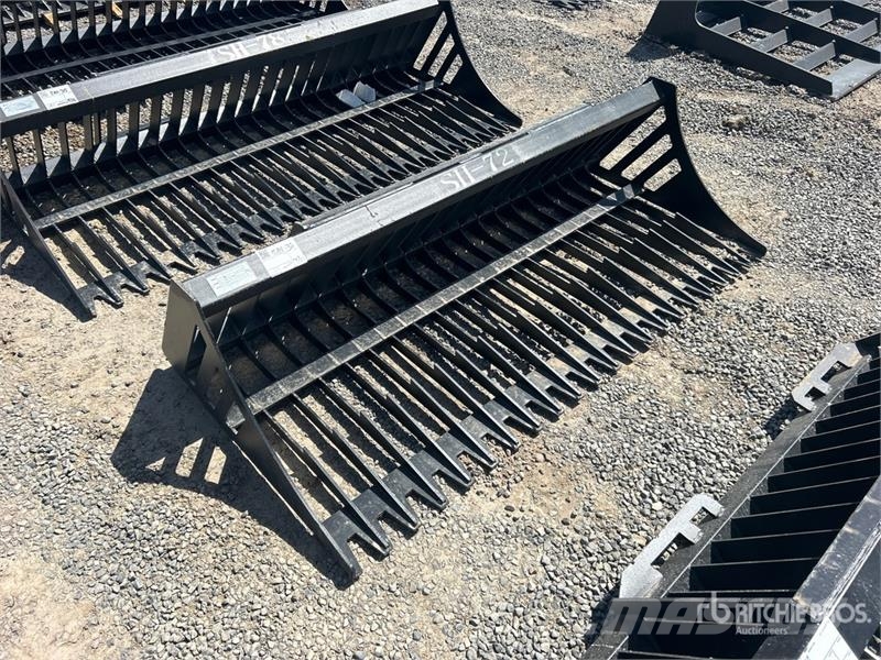  Greatbear 72 in Rock Skid Steer Bucket (Unused) Baldes