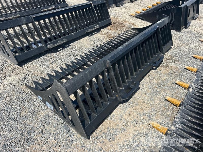 Greatbear 84 in Skeleton Rock Skid Steer Bucket (U Baldes