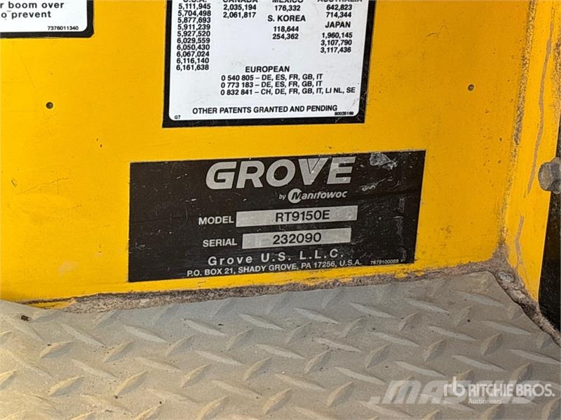 Grove RT9150E Raske maastiku tõstukid