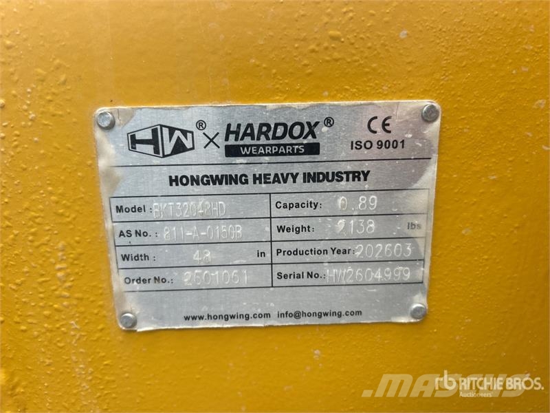 H&W BJT32048HD 48 in Digging Excavator Bucket - Fits C Kašike / Korpe