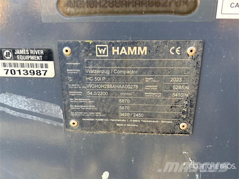 Hamm HC 50i P Padfoot Drum Compactor Valsetog