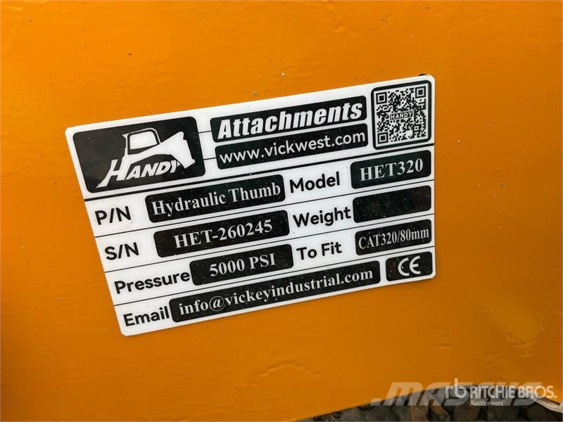 Handy HET320 Excavator Thumb - Fits Cat 320 (Unused) Kaušai