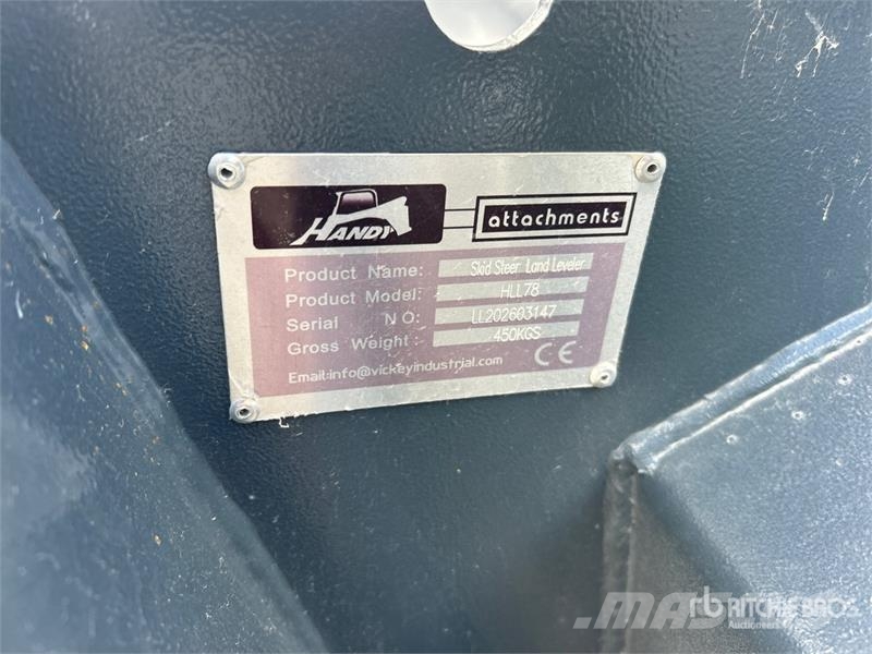Handy HLL78 72 in Skid Steer Landplane (Unused) Tas toplama makinasi