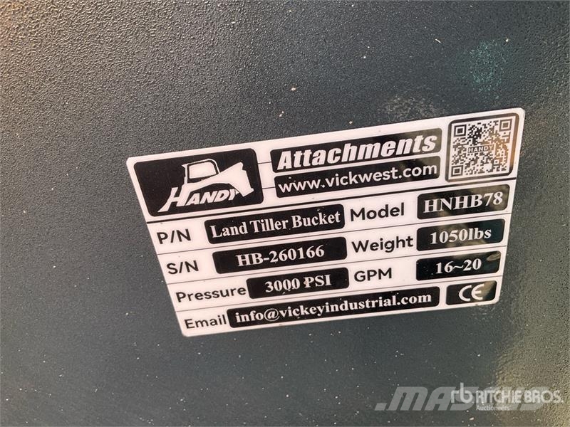 Handy HNHB78 78 in Power Rake Skid Steer Bucket (Unused) Kovalar