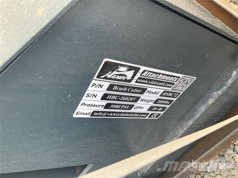 Handy HSBC72 72 in Skid Steer Brush Cutter (Unused) Gemonteerde en gesleepte maaiers