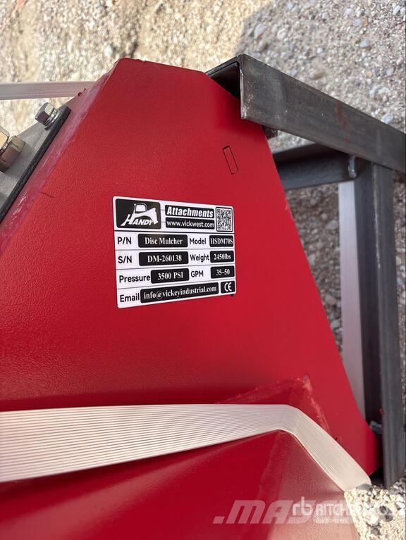 Handy HSDM70S 72 in Disc Skid Steer Mulcher (Unused) ماكينات تقطيع أخشاب الحراجة